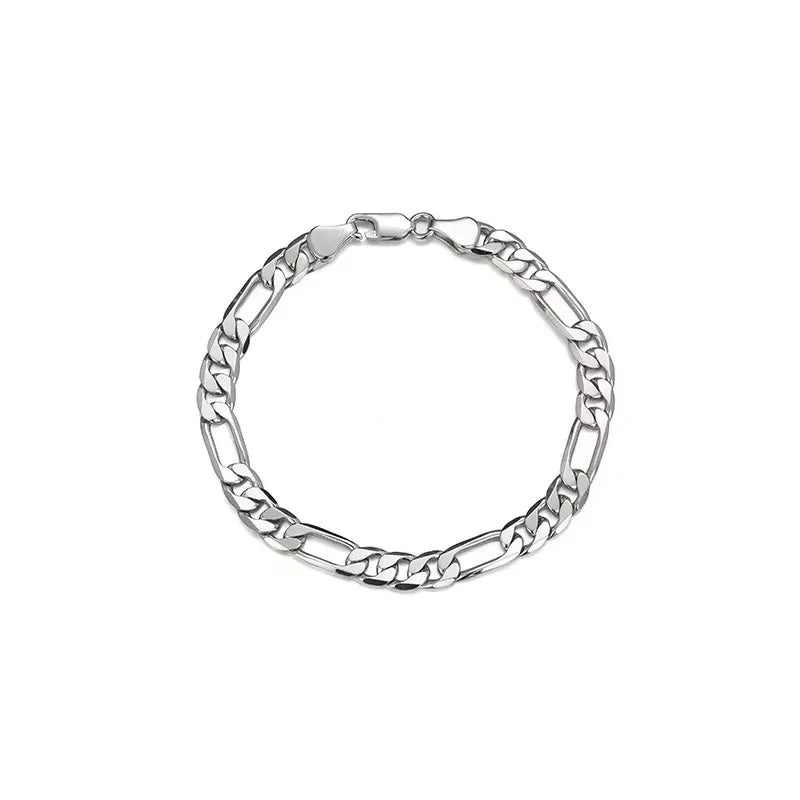 Essentials Figaro Chain Bracelet-Double Fancy