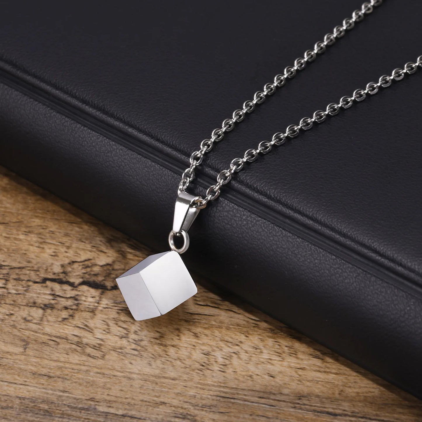 Solid Cube Necklace Pendant-Double Fancy